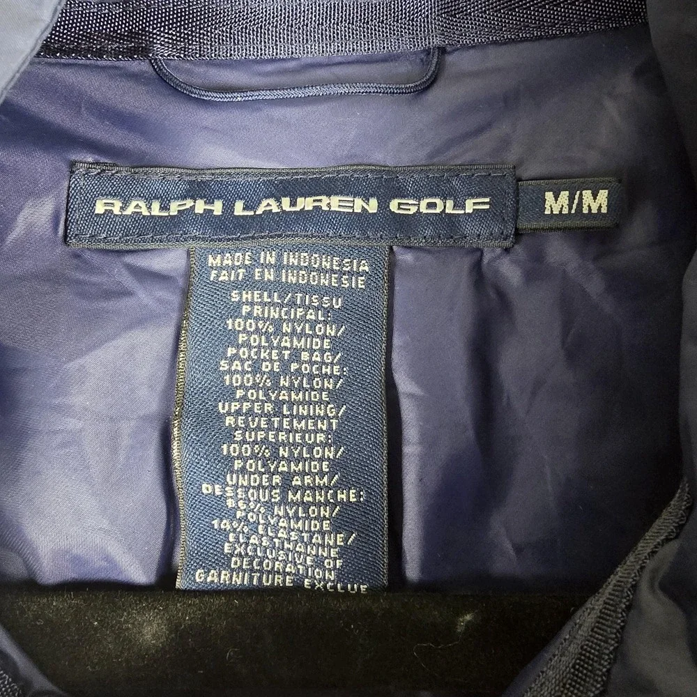 Ralph Lauren Golf Jacket Mens Medium Blue White US Open Pinehurst Volunteer 2014